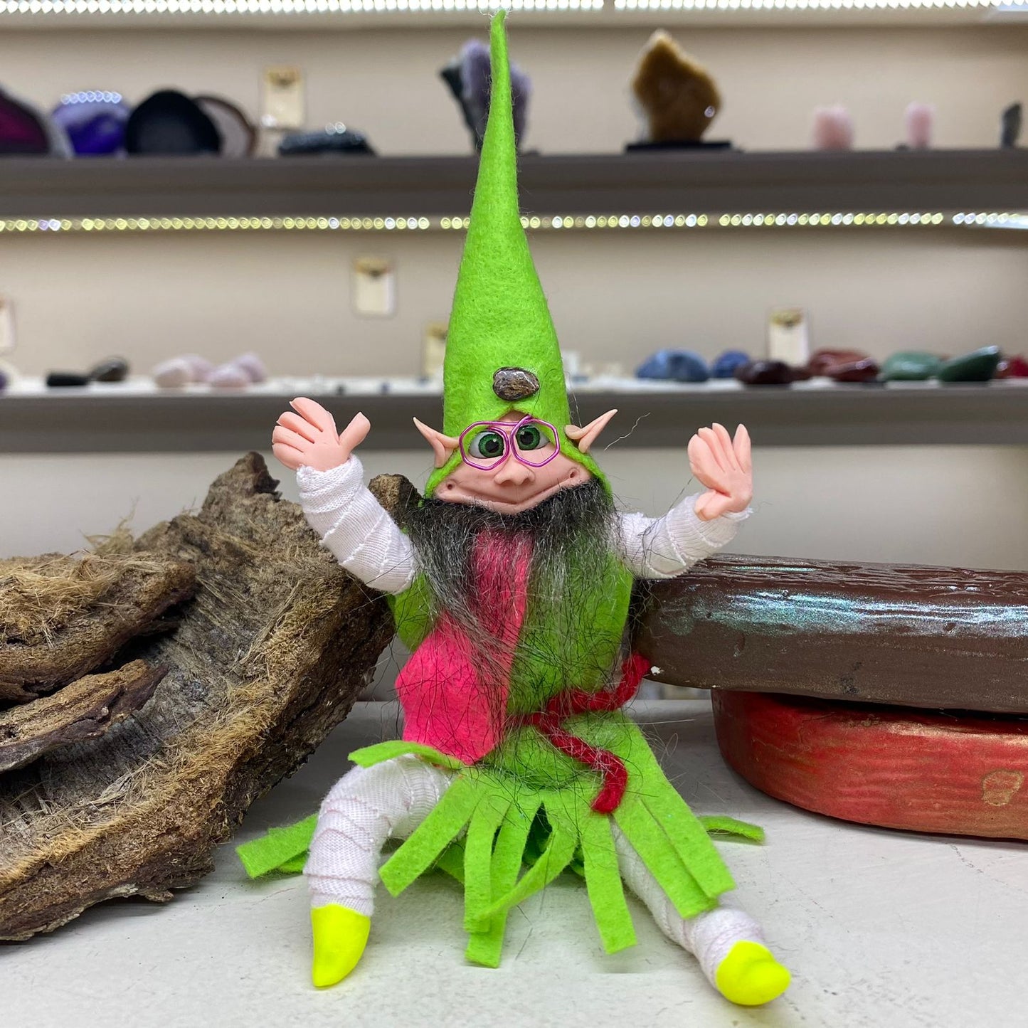 Gnomo de Óculos Verde